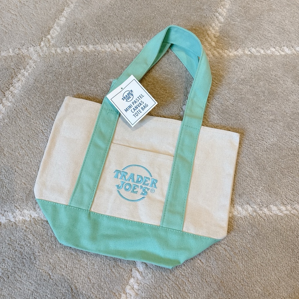 Trader Joe's Mint Green Tote Bag
